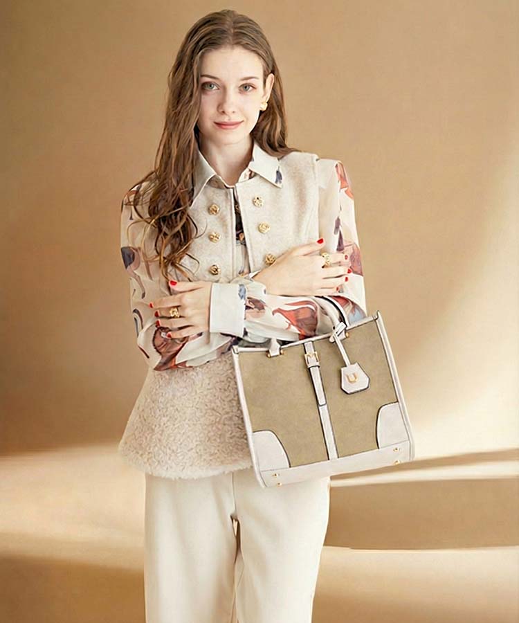 スエードJuliangle【ジュリアングル】トートバッグ／Mサイズ