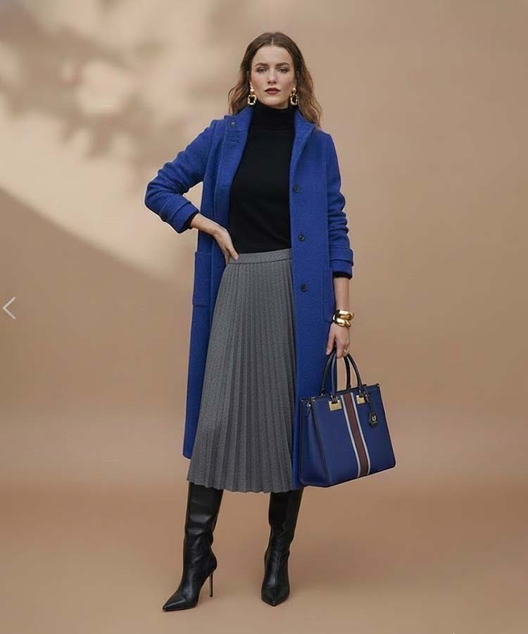 イタリアンファブリックスタンドカラーウールコート／日本製