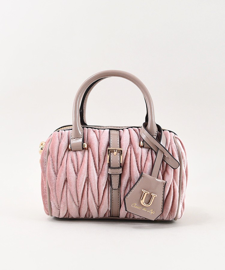 Mou Julia Petit【ムー ジュリア プティ】ベルベットボストンバッグ