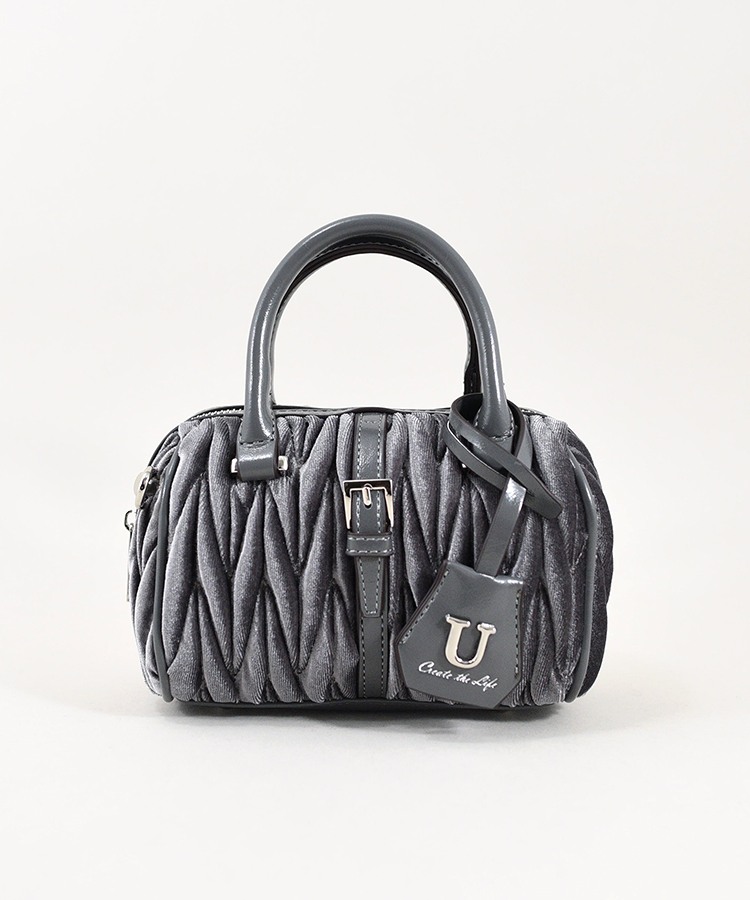 Mou Julia Petit【ムー ジュリア プティ】ベルベットボストンバッグ