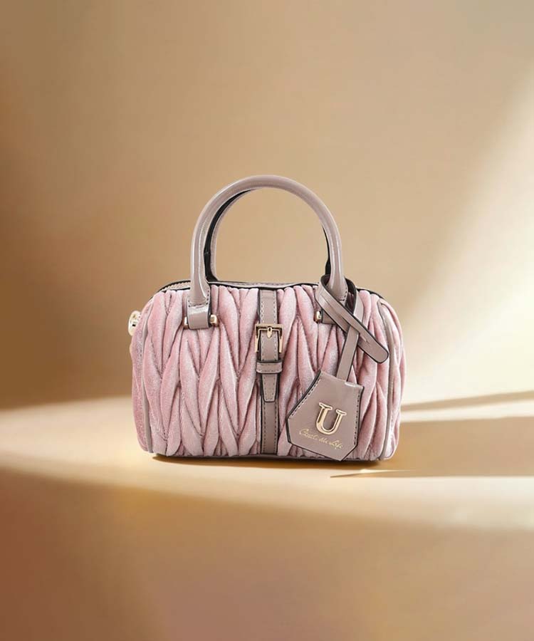 Mou Julia Petit【ムー ジュリア プティ】ベルベットボストンバッグ