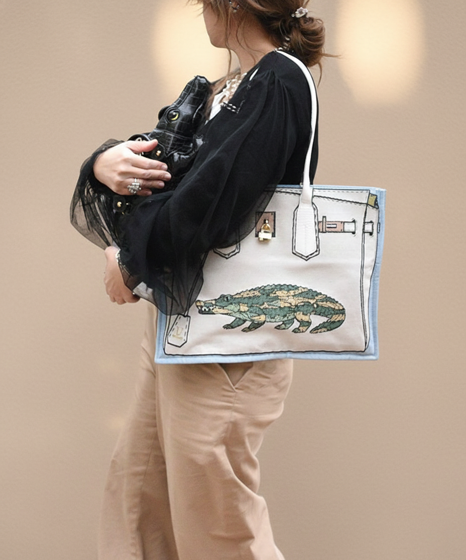 WANIMY【ワニミー】だまし絵ジャガードトート