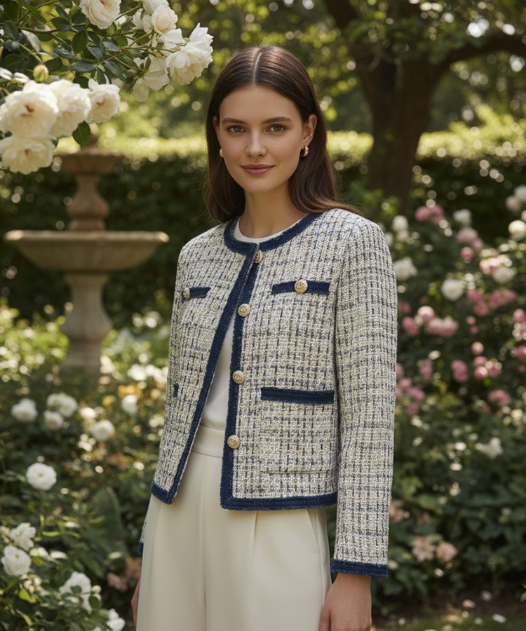 【U】モダンヴィンテージツイードジャケット