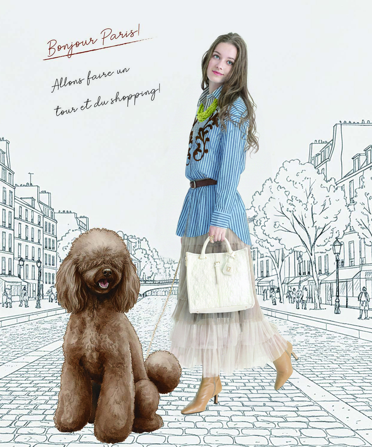 【2月下旬入荷予定】Poodmou【プードム】ジュリアングルトート/Mサイズ