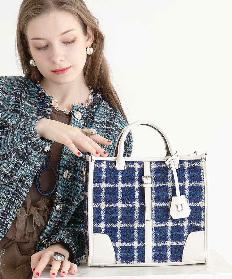 ツイードJuliangle【ジュリアングル】トートバッグ／Mサイズ