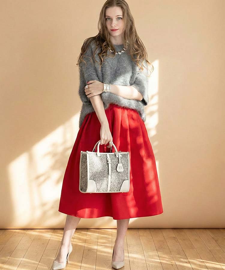 ツイードJuliangle【ジュリアングル】トートバッグ／Mサイズ