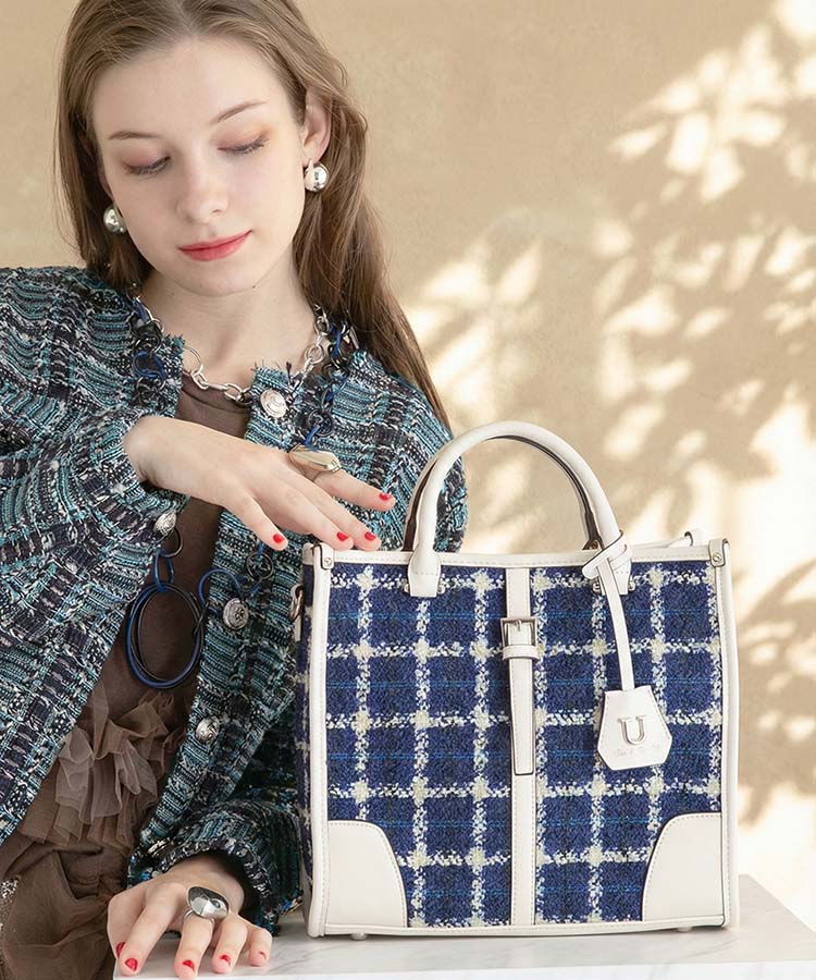 ツイードJuliangle【ジュリアングル】トートバッグ／Mサイズ