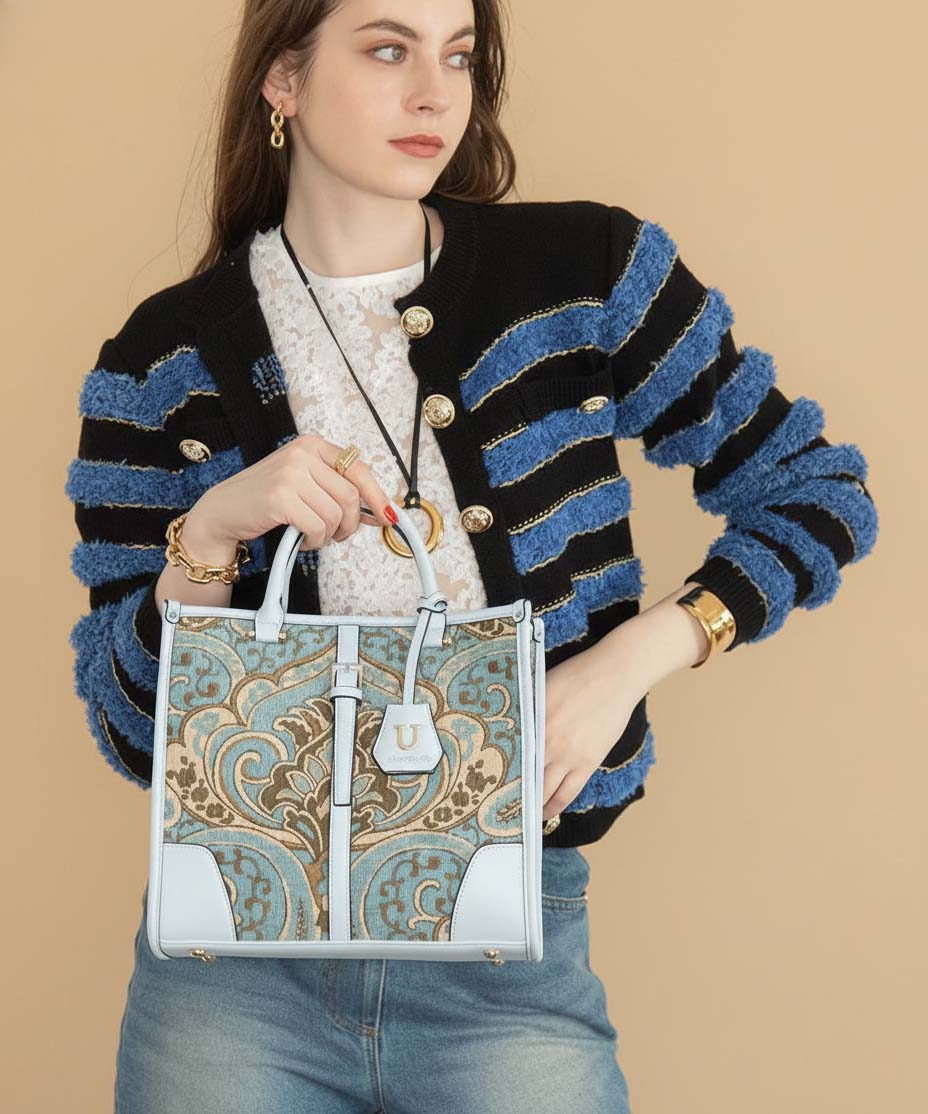 Juliangle【ジュリアングル】ペイズリートートバッグ／Mサイズ