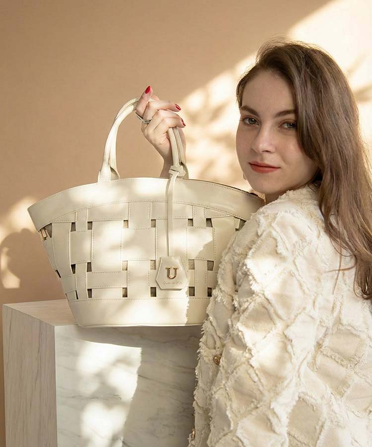 Quadrillage【カドリアージュ】バスケットバッグ