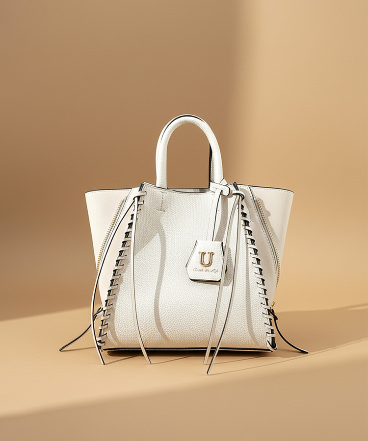 Point sac【ポワン サック】スエードコンビジッパートートバッグ／Sサイズ