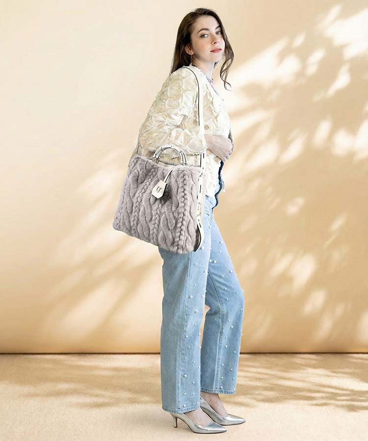 Sculpte【スキュルテ】ケーブルファーバンブー型ハンドルショルダーバッグ