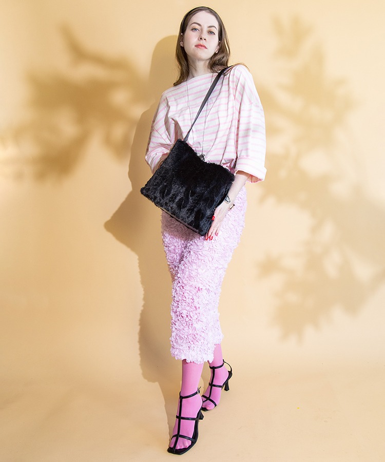 Sculpte【スキュルテ】ケーブルファーバンブー型ハンドルショルダーバッグ