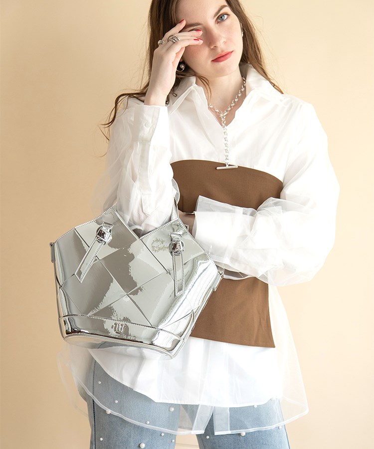 Lier tisser【リエール ティッセ】メッシュトートバッグ／ショルダー付き