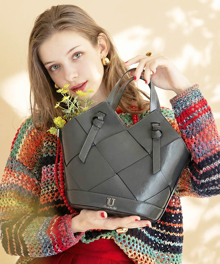 Lier tisser【リエール ティッセ】メッシュトートバッグ／ショルダー付き