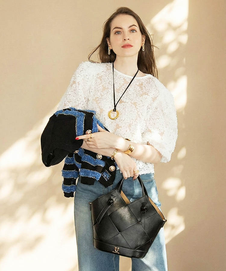 Lier tisser【リエール ティッセ】メッシュトートバッグ／ショルダー付き