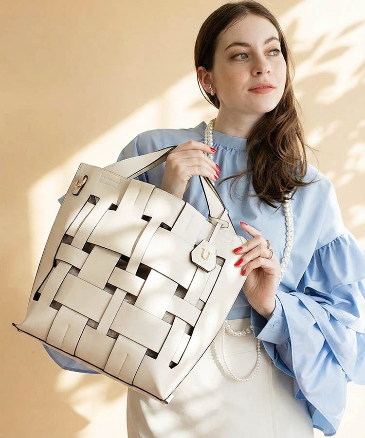 Fenetre【フネートル】メッシュ編みトートバッグ/ショルダー付き