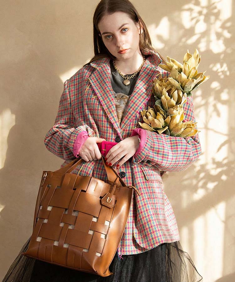 Fenetre【フネートル】メッシュ編みトートバッグ/ショルダー付き